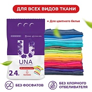 UNA Стиральный порошок для цветного белья, 2,4 кг