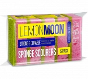 L006 Lemon Moon Губка для посуды 5шт/уп (поролон)
